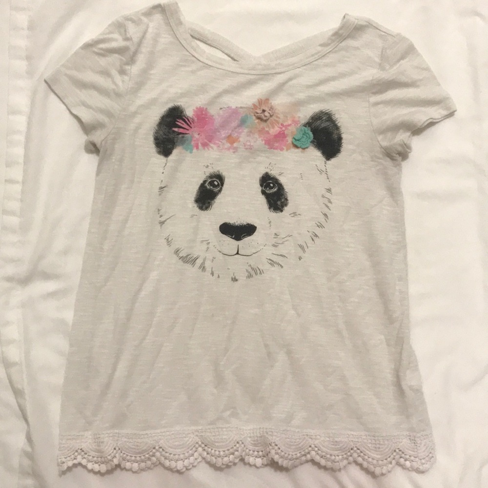 Mudd Girl’s Flower Crown-Adorned Panda Tee